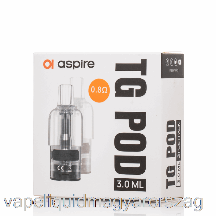 Aspire Tg Helyettesítő Hüvelyek 0,8 Ohm Tg Pods Vape Pen